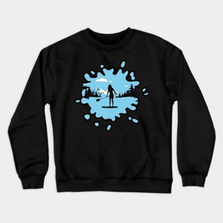 Blue Surfer Logo Padelboard Crewneck Sweatshirt